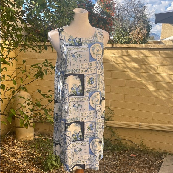 Abercrombie Fitch Patchwork Floral Print Mini Dress Women's Size L - Picture 7 of 8